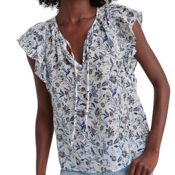 Lucky Brand Tops - Lucky Brand Printed Flutter Sleeve Top